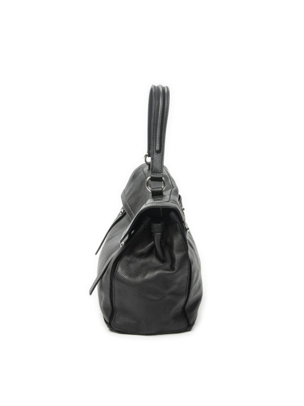 Saint Laurent Black Grain Calf Leather Shoulder Bag - Picture 3 of 10